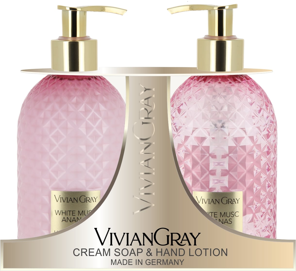 Viviane Gray Gemstone - White Musc & Ananas Set  Soap & Hand Lotion