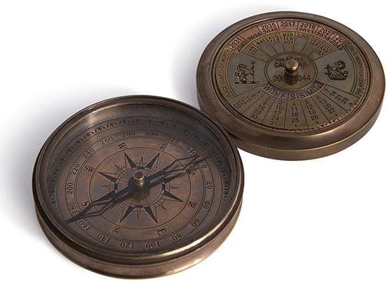 Authentic Models  40-Year Calander Comp ,Brass