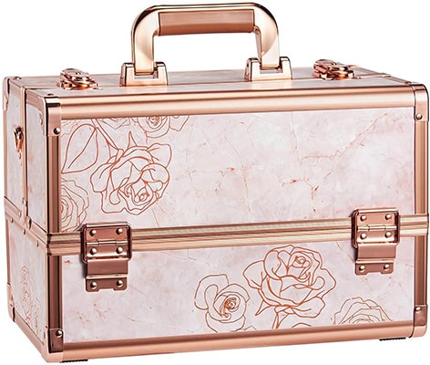 Make Up Case Golden Series - Flower & Rose Gold