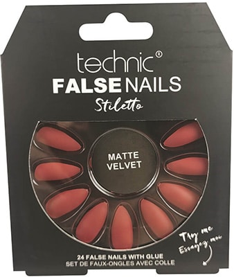 Technic Fales Nails Stiletto Matte Red Velvet Technic Fales Nails Stiletto Matte Red Velvet
