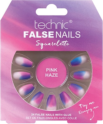 Technic False Nails - Squareletto Pink Haze