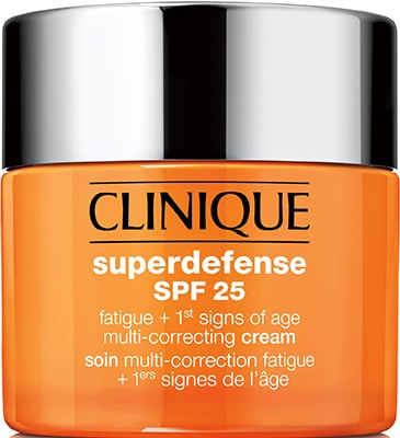 Clinique Superdefense* Broad Spectrum SPF 25 Fatigue + 1st Signs Of Age Multi-Correcting Cream Dry to Combination Clinique Superdefense* Broad Spectrum SPF 25 Fatigue + 1st Signs Of Age Multi-Correcting Cream Dry to Combination