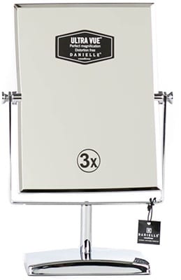 Danielle Chrome Square Vanity Mirror - Mag x 5