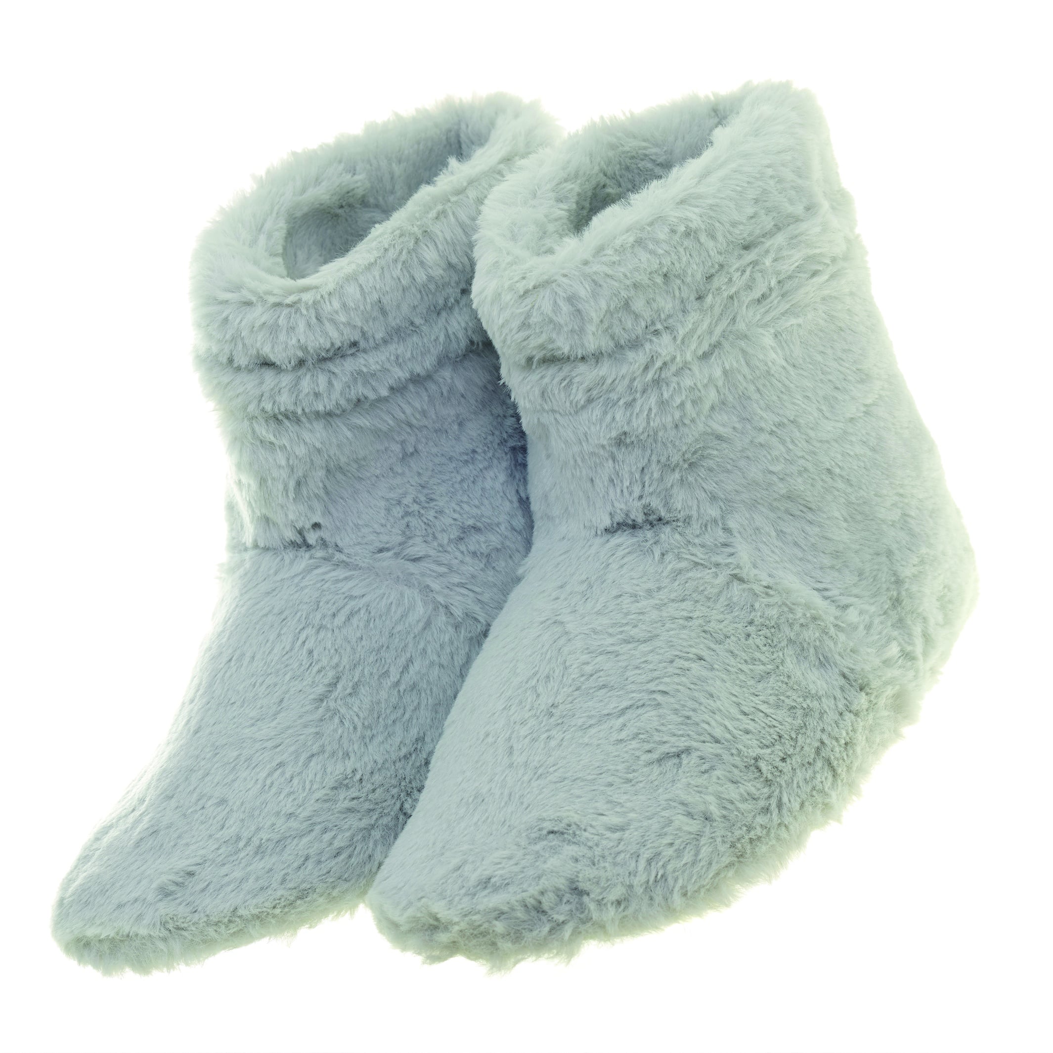 Danielle Faux Fur Slipper Boots Grey