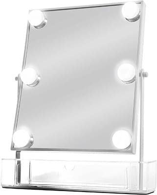 Danielle Large 6 Bulb LED Mirror (white)