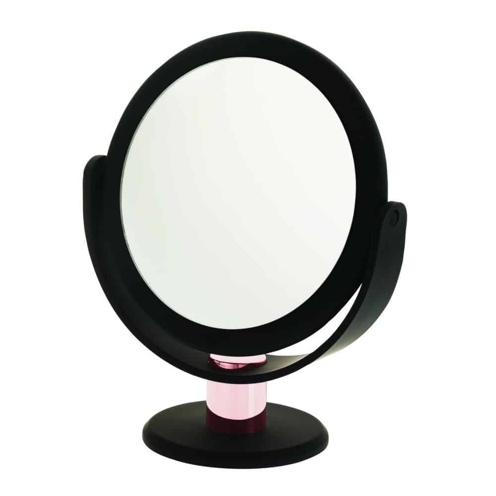 Danielle Black And Rose Gold Stem Vanity Mirror Danielle Black And Rose Gold Stem Vanity Mirror