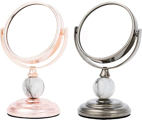 Danielle Mini Marble Mirrors x 2 Gunmetal + x 2 Rose Gold Danielle Mini Marble Mirrors x 2 Gunmetal + x 2 Rose Gold