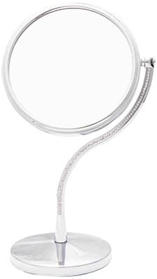 Danielle 17.5 cm Curved Crystal Stem Vanity Mirror x 5 Mag Danielle 17.5 cm Curved Crystal Stem Vanity Mirror x 5 Mag