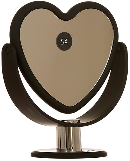 Danielle Heart Vanity Mirror - Black