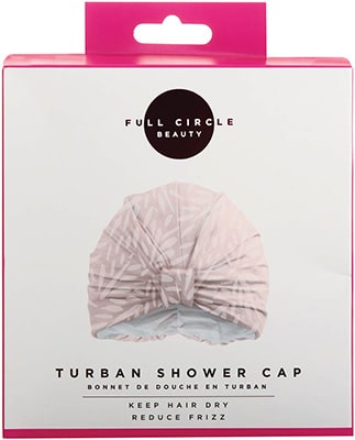 Danielle Full Circle Beauty - Turban Style Shower Cap Pink Leaf