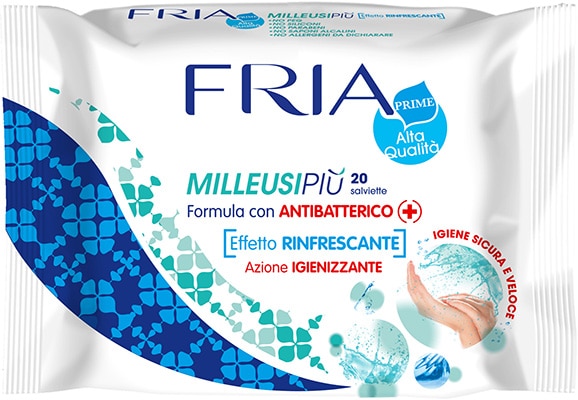 Fria  MilleusiPiu Antibacterial Wipes x 20 Wipes