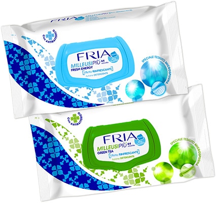 Fria  MilleusiPiu Fresh Energy X 64 Wipes and Green Tea Wipes x 64 Wipes