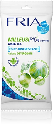 Fria MilleusiPiu Green Tea x 8 Wipes Fria MilleusiPiu Green Tea x 8 Wipes