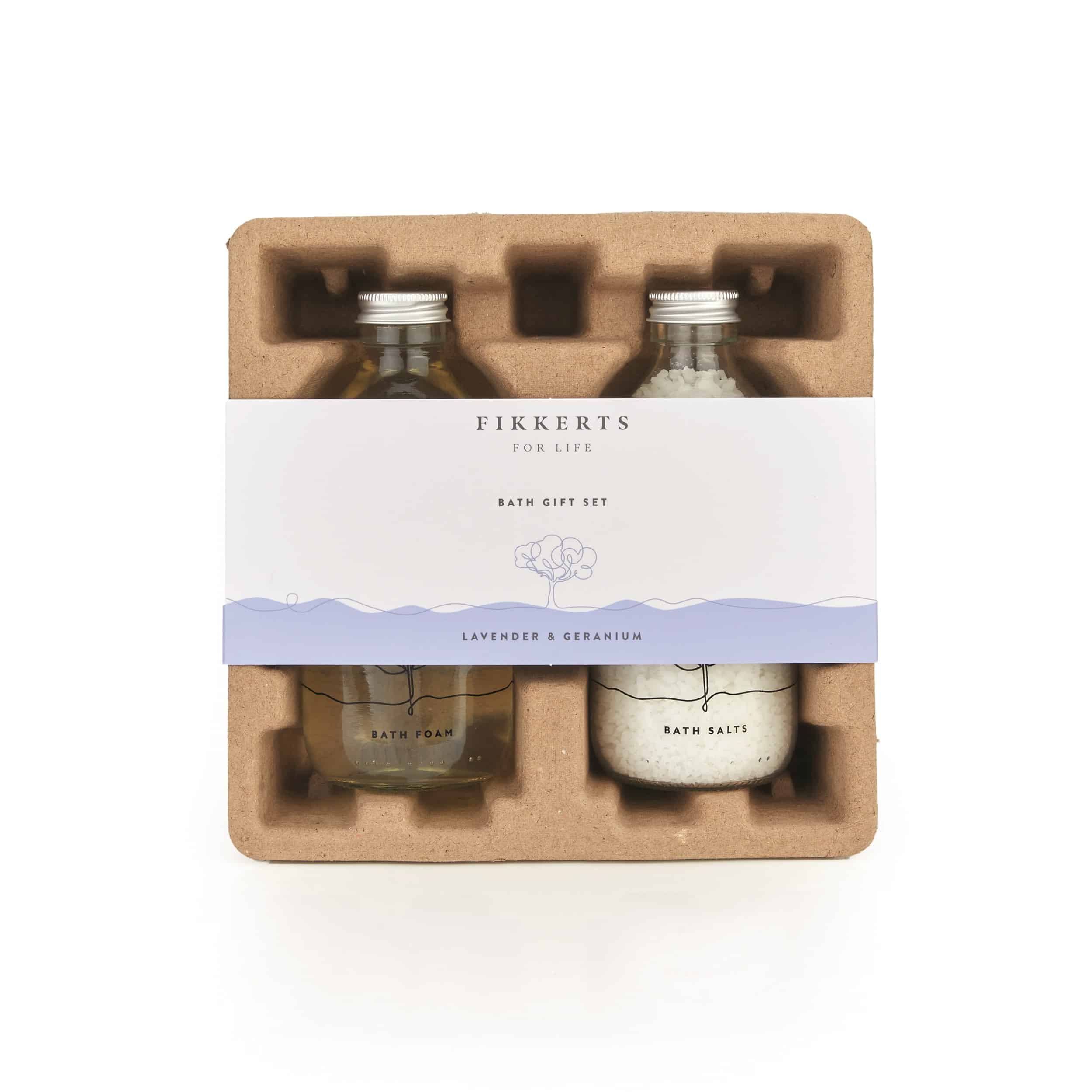 Fikkerts Lavender & Geranium Bath Gift Set