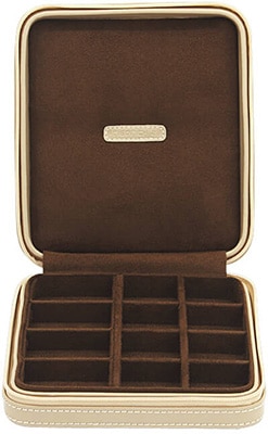Friedrich Jewellery Case Cordoba Leather Beige Zip