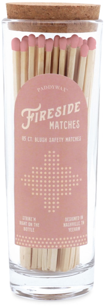 Gentlemens Hardware Paddy Wax Fireside Safety Matches - Pink