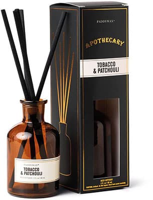 Gentlemens Hardware Paddy Wax Apothecary Amber Glass Diffuser Tabacco & Patchouli