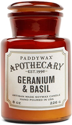Paddy Wax Apothecary Glass Candle Geranium & Basil