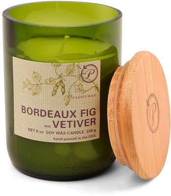 Gentlemen's Hardware Paddy Wax Eco Green Recycled Glass Candle Bordeaux Fig & Vetiver
