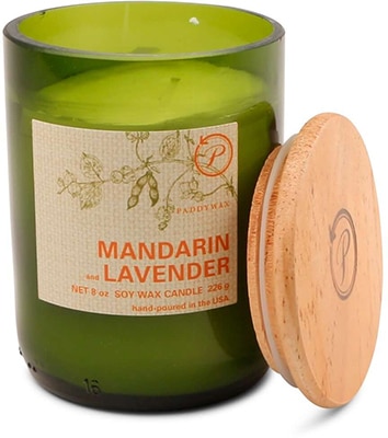 Gentlemen's Hardware Paddy Wax Eco Green Recycled Glass Candle Mandarin & Lavender