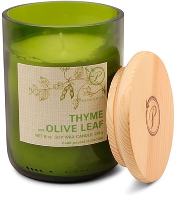 Gentlemen's Hardware Paddy Wax Eco Green Recycled Glass Candle Thyme & Olive Leaf