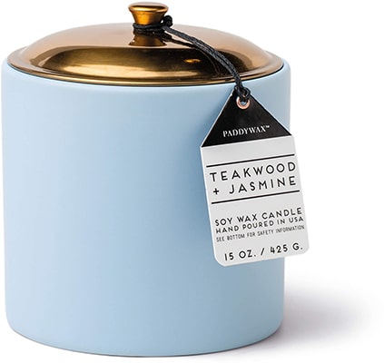 Gentlemens Hardware Paddy Wax Hygge 3 Wick Ceramic Candle Blue