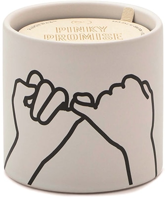 Gentlemens Hardware Paddy Wax Impressions Ceramic Candle White Pinky Promise