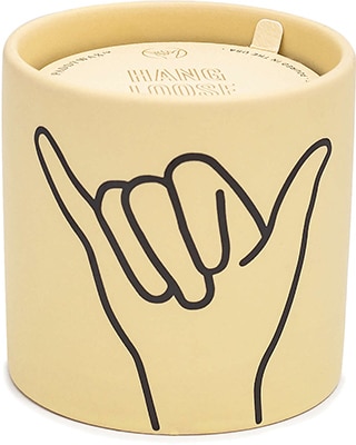 Gentlemens Hardware Paddy Wax Impressions Ceramic Candle Yellow Hang Loose