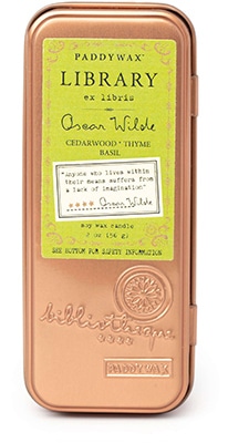 Gentlemen's Hardware Paddy Wax Library Two Wick Travel Tin Oscar Wilde