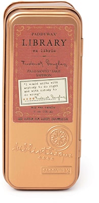 Gentlemen's Hardware Paddy Wax Library Two Wick Travel Tin Frederick Douglass