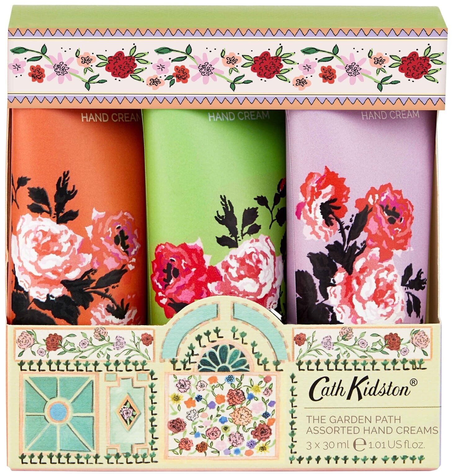 Heathcote & Ivory - Cath Kidston - The Garden Path-Hand Cream Trio 3x30ml