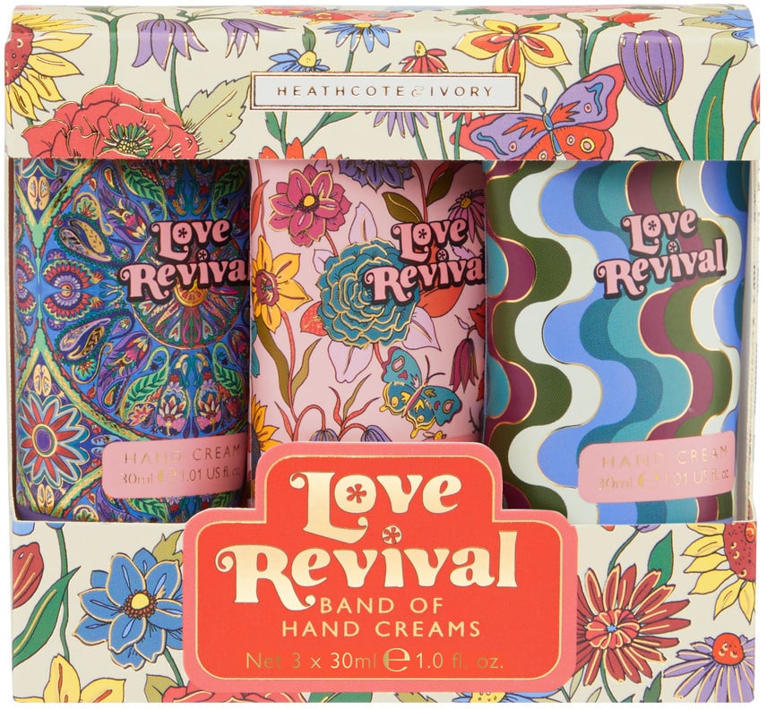 Heathcote & Ivory - LOVE REVIVAL -Band of Hand Creams 3 x 30ml