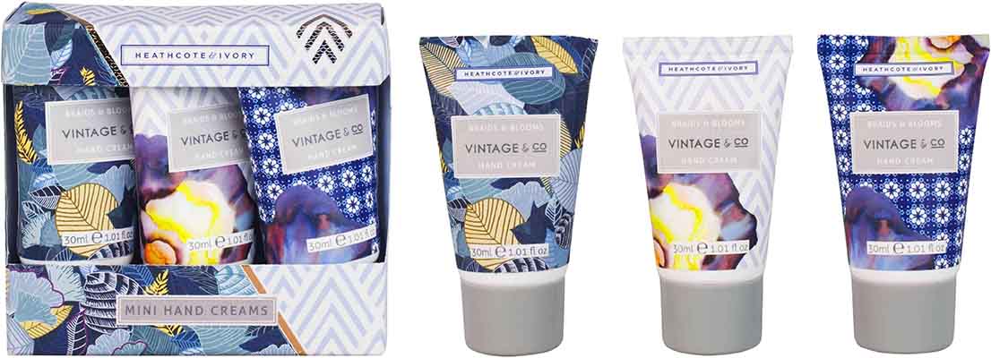 Heathcote & Ivory Vintage & Co Braids & Blooms Mini Hand Creams Heathcote & Ivory Vintage & Co Braids & Blooms Mini Hand Creams