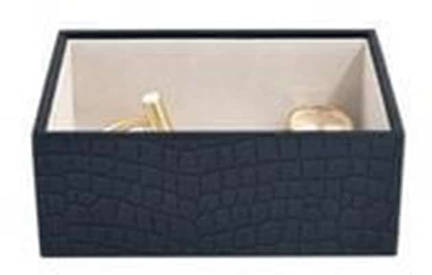 Stackers Navy Croc Mini Deep Open Stackers Navy Croc Mini Deep Open