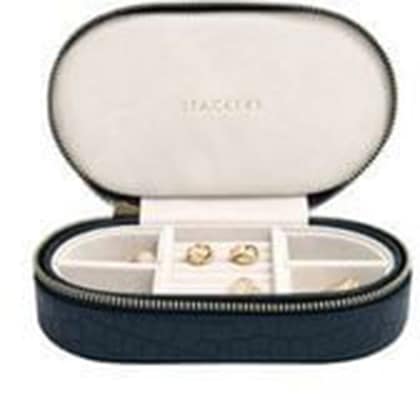 Stackers Mock Croc Oval Travel Box Stackers Mock Croc Oval Travel Box