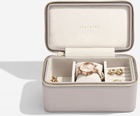 Stackers Taupe Deep Watch Travel Jewellery Box Stackers Taupe Deep Watch Travel Jewellery Box