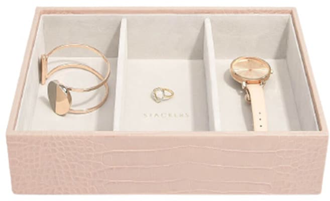 Stackers Stackers Pastel Pink Croc Stacker Deep 3 Section