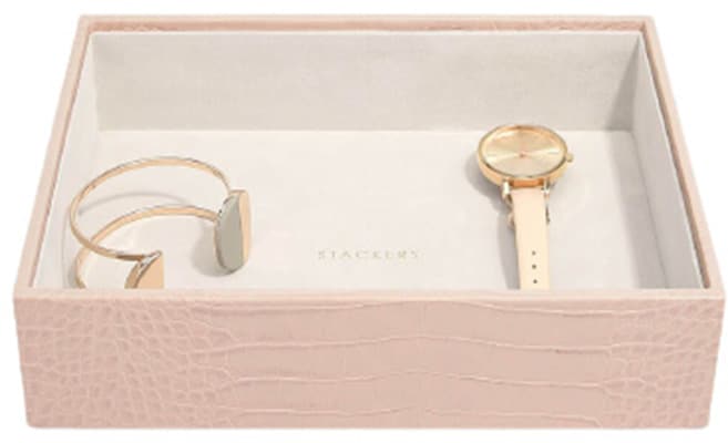 Stackers Stackers Pastel Pink Croc Stacker Deep Open Section