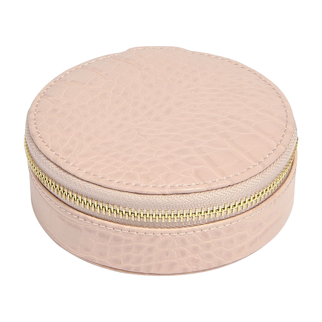 Stackers Pastel Pink Croc Round Travel Box Stackers Pastel Pink Croc Round Travel Box - Image 2