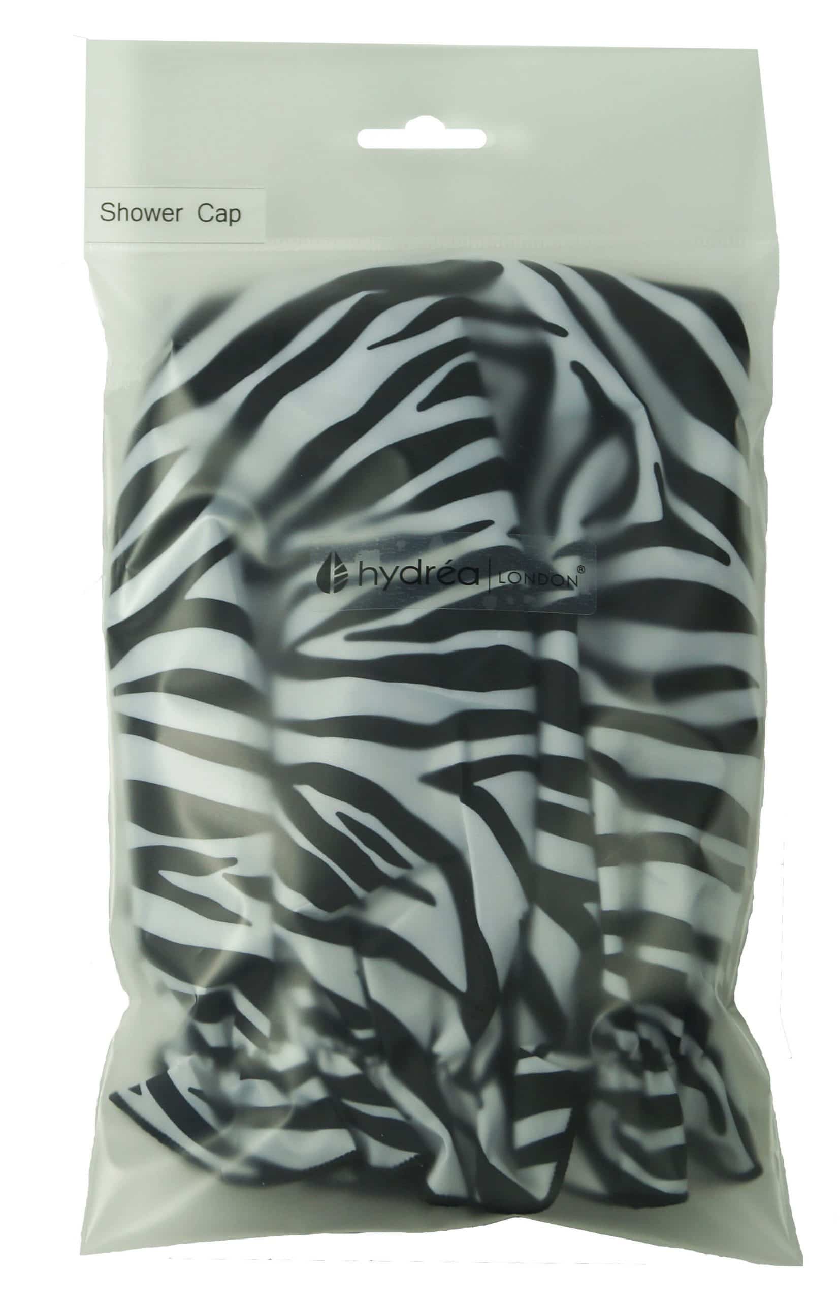 Hydrea London Shower Cap – Zebra Pattern Hydrea London Shower Cap - Zebra Pattern - Image 2
