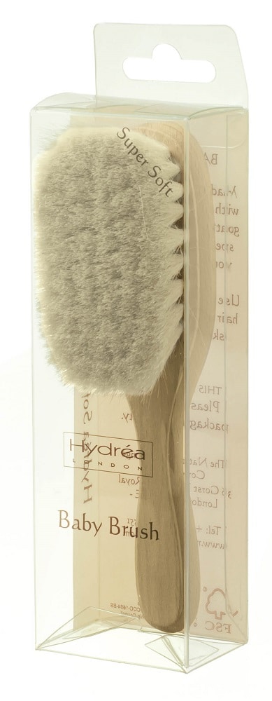Hydrea London Baby Brush with Soft Goats Hair Bristles 100% Hydrea London Baby Brush with Soft Goats Hair Bristles 100%