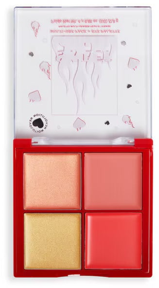 Revolution Heart Sweet Chilli Cream Blush & Highlight Quad