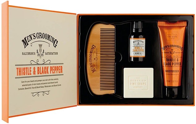 Scottish Fine Soaps Thistle & Black Pepper Face & Beard Kit Scottish Fine Soaps Thistle & Black Pepper Face & Beard Kit