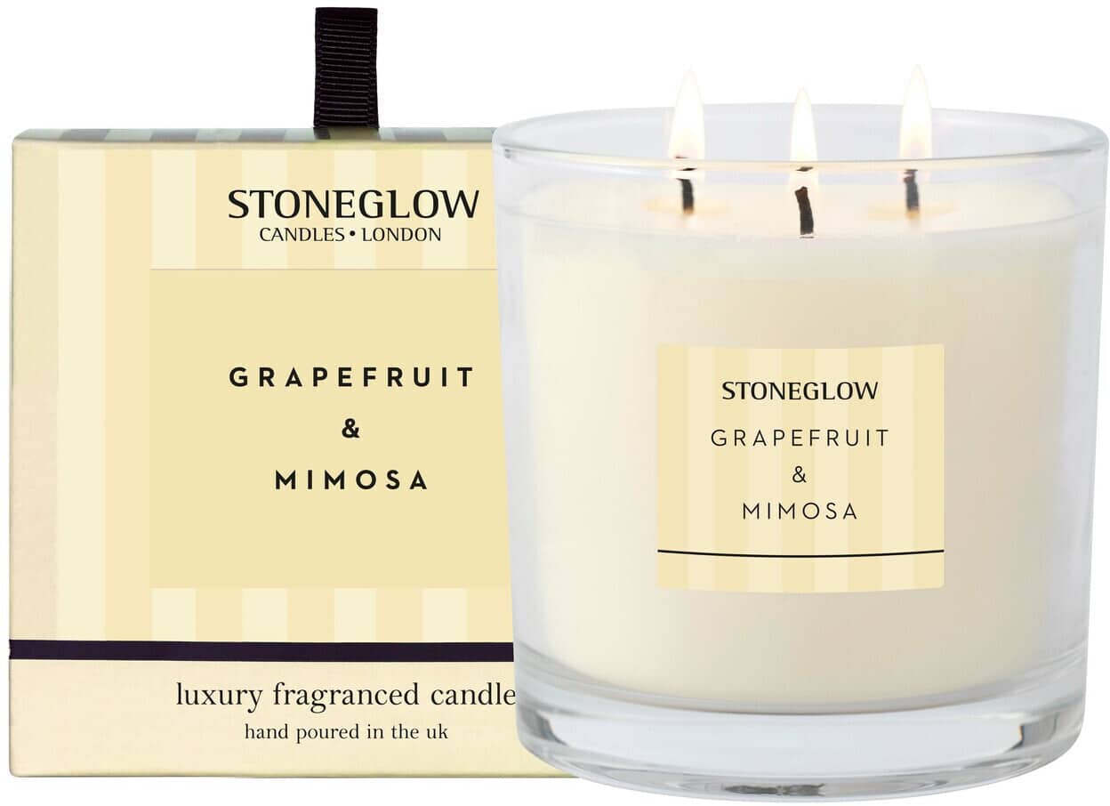 StoneGlow Modern Classics - Grapefruit & Mimosa - 3 Wick Candle