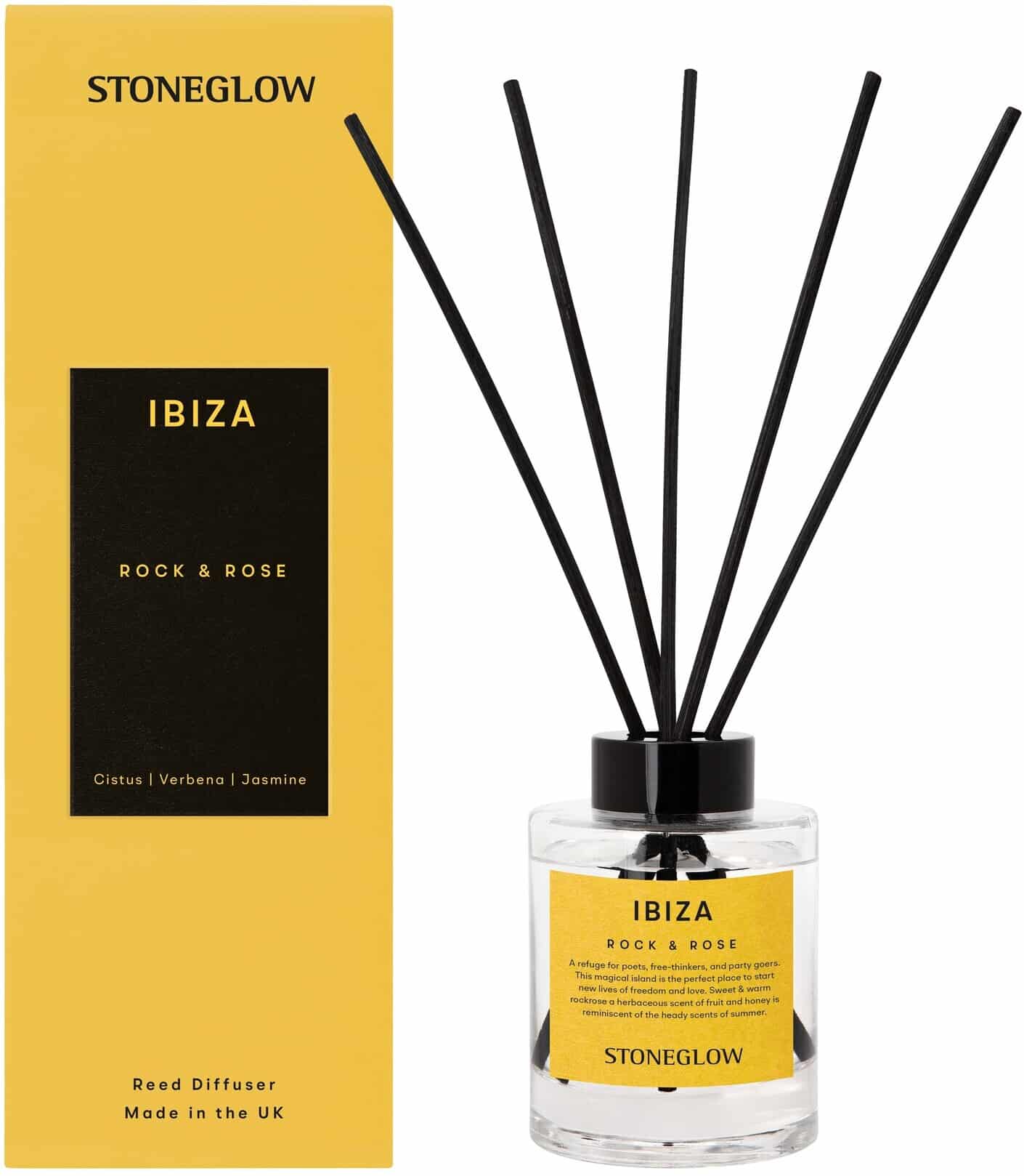 StoneGlow Explorer - Ibiza - Rock & Rose - Reed Diffuser