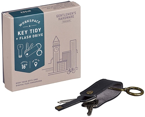 Gentlemen's Hardware Key Tidy with USB Flash Drive