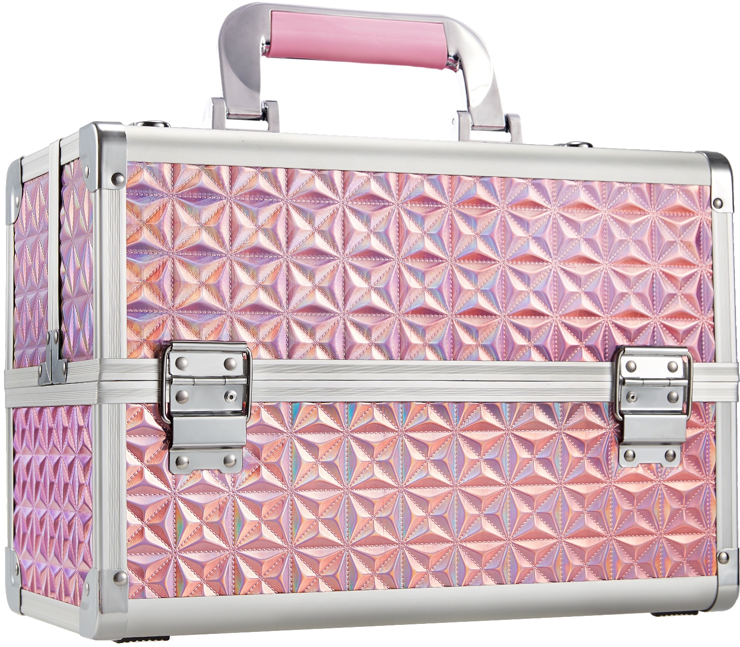 Big Rock Trading - Big Make Up Case Glitter Pink With Mirror