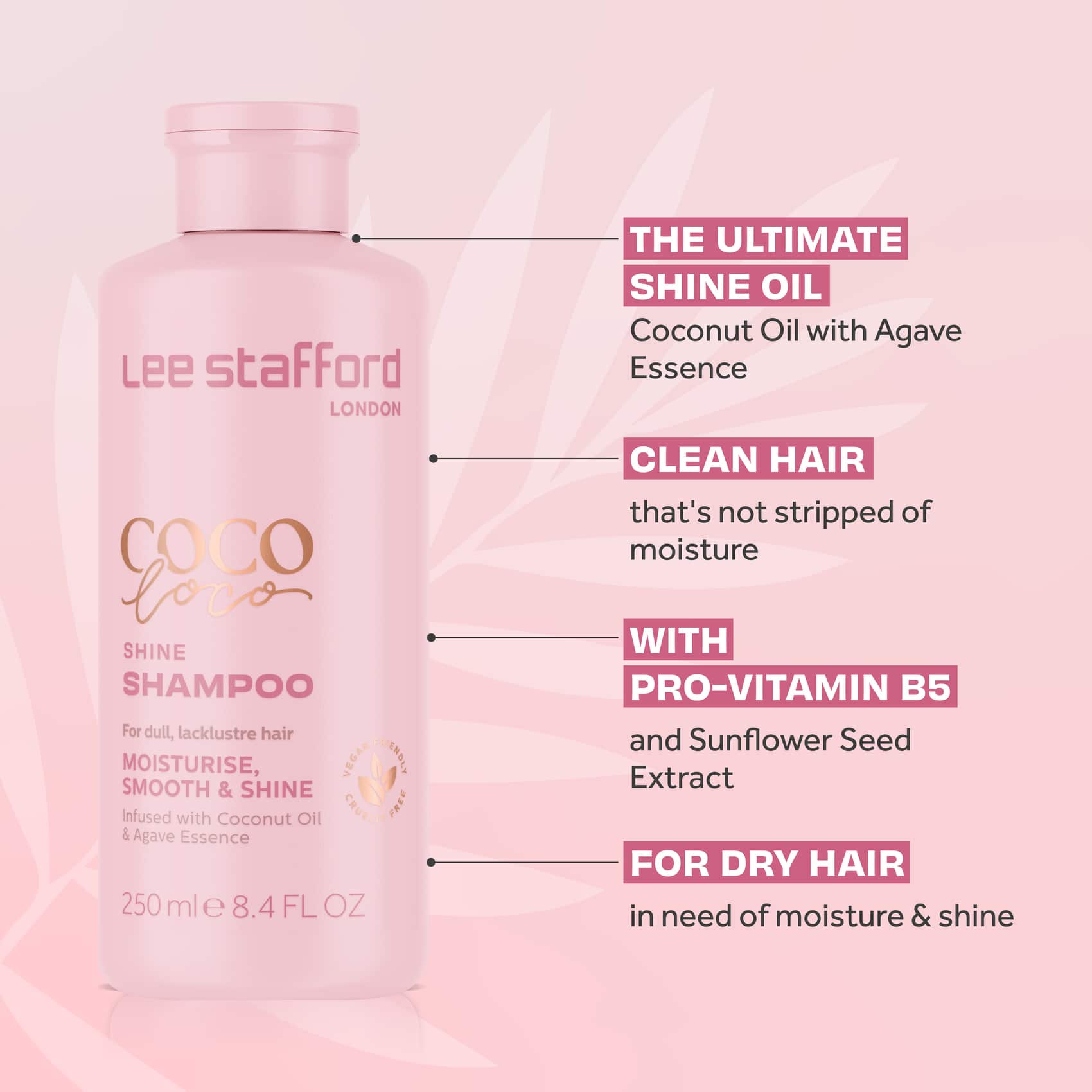 Lee Stafford Coco Loco Shine Shampoo Lee Stafford Coco Loco Shine Shampoo - Image 2