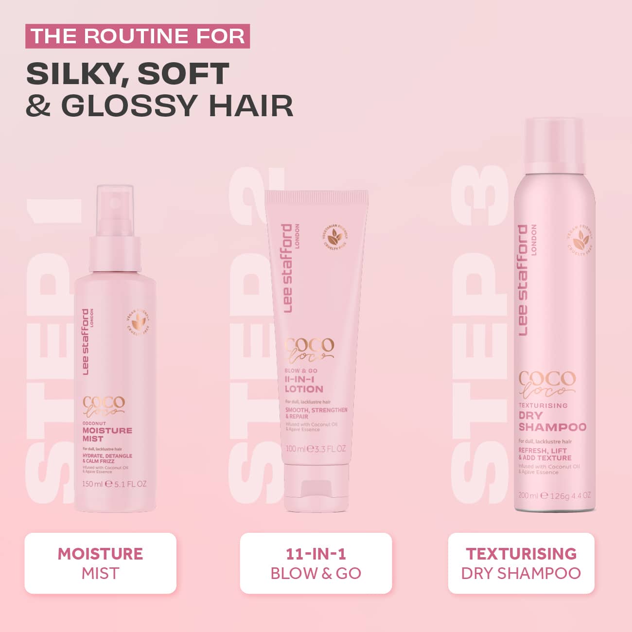 Lee Stafford Coco Loco Texturising Dry Shampoo Lee Stafford Coco Loco Texturising Dry Shampoo - Image 4