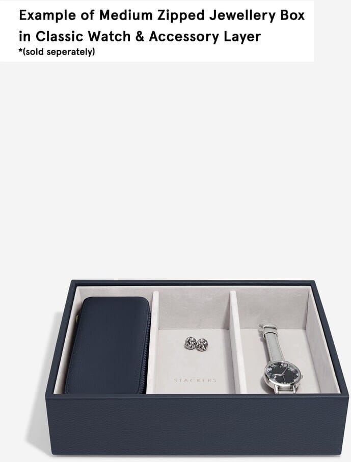 Stackers - Navy Medium Travel Box